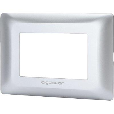 Placca Coprifrutti Abm - Argento Posti 3 Mm 120X85- 8 Pezzi