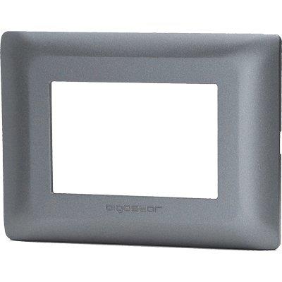 Placca Coprifrutti Abm - Grigio Scuro Posti 3 Mm 120X85- 8 Pezzi