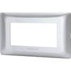 Placca Coprifrutti Abm - Argento Posti 4 Mm 140X85- 8 Pezzi