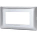 Placca Coprifrutti Abm - Argento Posti 4 Mm 140X85- 8 Pezzi