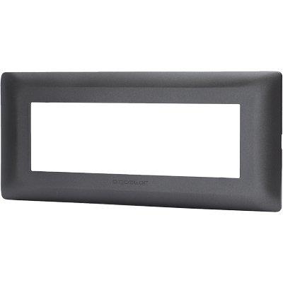 Placca Coprifrutti Abm - Nero Posti 6 Mm 190X85- 8 Pezzi