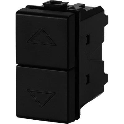 Pulsante Unipolare Doppio Abm - Nero Volt 250 A 16- 8 Pezzi