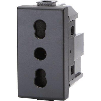 Presa Abm - Nero Volt 250 A 10/16 2P+T- 8 Pezzi