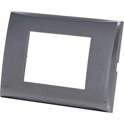 Placca Coprifrutti Avp - Grigio Scuro Posti 3 Mm 120X85- 8 Pezzi