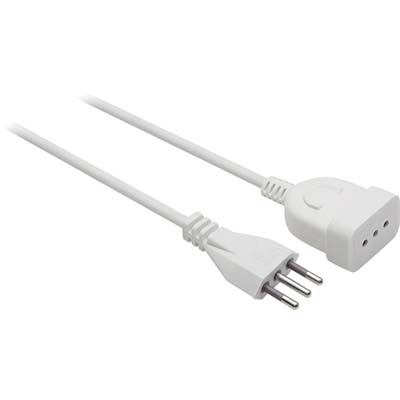 Prolunga Lineare - Bianco 2P+T 10A N°Xmmq 3X075 Mt 5- 2 Pezzi