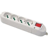 Multipresa Cavo Bipasso + Schuko + Int.Lum Fme Bianco Posti 4 2P+T 16A