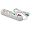 Multipresa Bipasso Schuko + Int.Lum Fme Bianco Posti 4 2P+T 16A N°Xmmq 3X10 Mt 15