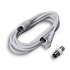 Prolunga Coassiale Tv + Adattatore Fme - Spina Dritta + Presa 90 ° Mm 95 Ohm 75 Mt 2- 5 Pezzi