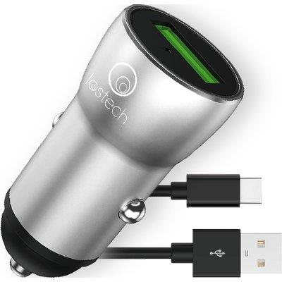 Caricabatteria Smartphone Auto Ls-F Lostech - Type-C Corpo Metallo Volt 12 A 2,0- 3 Pezzi