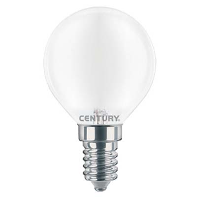 Lampada Wire Led Sfera Incanto Saten Century - Calda Volt 230 Watt 4 Lumen 470 E14- 5 Pezzi