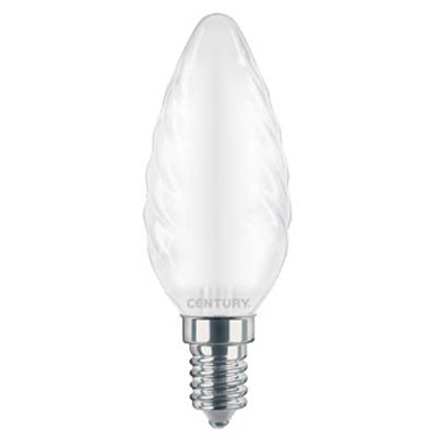Lampada Wire Led Tortiglione Incanto Saten Century - Calda Volt 230 Watt 4 Lumen 470 E14- 5 Pezzi