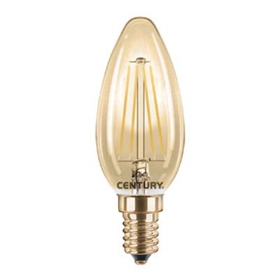 Lampada Wire Led Oliva Incanto Epoca Century - Calda Volt 230 Watt 4 Lumen 320 E14- 2 Pezzi