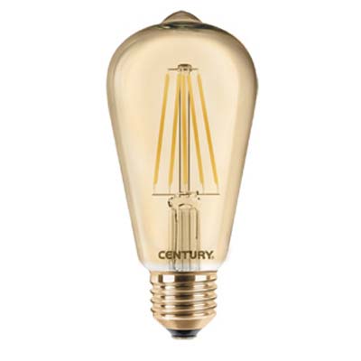 Lampada Wire Led Edison Incanto Epoca Century - Calda Volt 230 Watt 8 Lumen 630 E27- 2 Pezzi