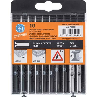 Lame Seghetto Alternativo Att Black Deker 720.90Pg - Legno+Ferro Mix Cf=Pz 10- 1 Confezioni