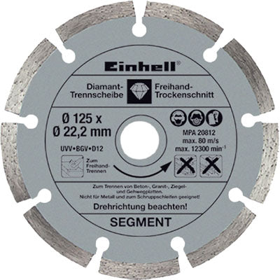 Disco X Scanalatore Muro Thma 1300 Einhell A Settore Mm 125 F.Mm 22,2