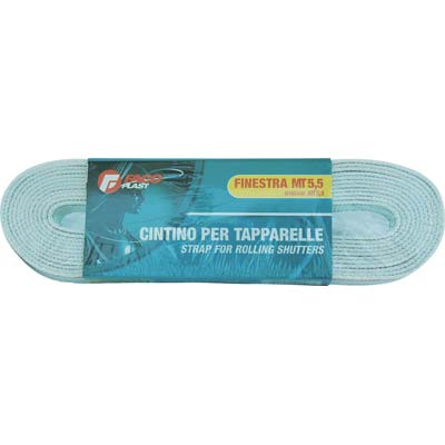 Cintino Avvolgibili Pp Bianco Righe Rosse - Mm 22 Gr/Mt 25 Mt 5,5- 12 Pezzi