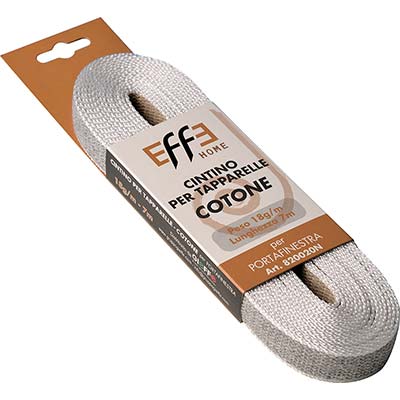 Cintino Avvolgibili Cotone Avana/Grigio - Mm 22 Gr/Mt 18 Mt 7- 12 Pezzi