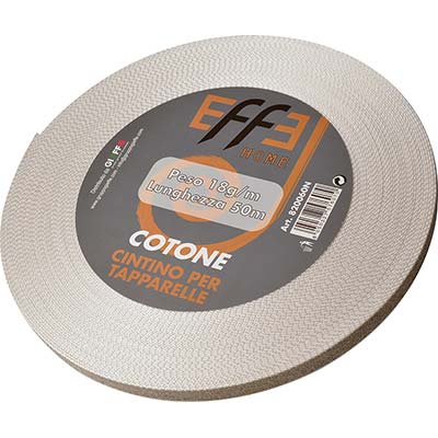 Cintino Avvolgibili Cotone Avana/Grigio Mm 22 Gr/Mt 18 Mt 50