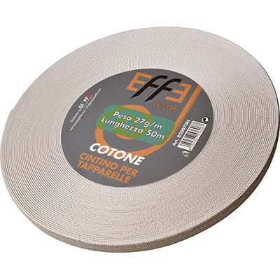 Cintino Avvolgibili Cotone Avana/Grigio Mm 22 Gr/Mt 27 Mt 50