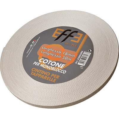 Cintino Avvolgibili Cotone Avana/Grigio Mm 18 Gr/Mt 18 Mt 50