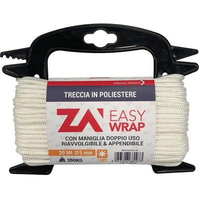Corda Treccia Nylon Self - 1 Calza Ad Aghi D.Mm 4 L.Mt 20- 5 Pezzi