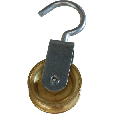 Carrucola Zama Ottonata + Gancio Workit - Zincato D.Mm 50- 12 Pezzi