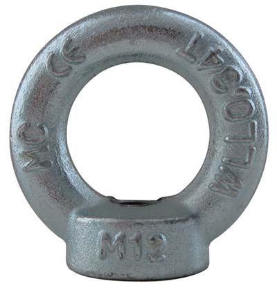 Golfare Femmina Zincato - Din582 M12 O.Mm 30- 10 Pezzi