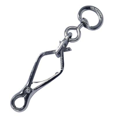 Moschettone X Guinzaglio A Pinza Nichelato Kong - L.Mm 70+9/16- 2 Pezzi