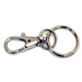 Moschettone Portachiave Mini - Zama Nichelata + Givolare+Anello Mm 45- 50 Pezzi