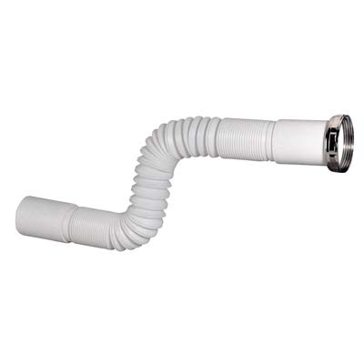 Canotto Pp Flessibile + Ghiera - Bianco Mm 40X11/2 Cm 30/80- 10 Pezzi