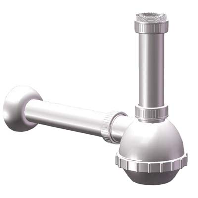 Sifone Pp A Bottiglia 1 Vasca - Bianco Mm 40/32 11/2- 5 Pezzi