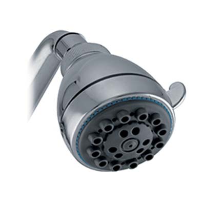 Soffione Doccia + Snodo 3 Getti - Abs Cromato 1/2F Mm 70- 2 Pezzi