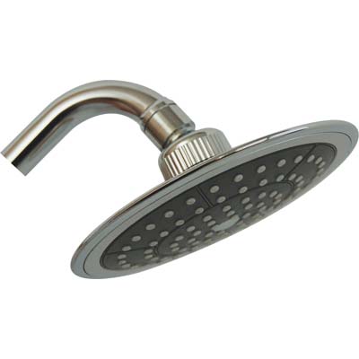 Soffione Doccia + Snodo Round Abs Cromato 1/2F Mm 150