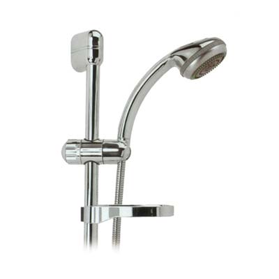 Saliscendi Doccetta 5 Getti Jet Abs Cromato Tubo Mm 25 + Flex Cm 150 + D.Mm 90