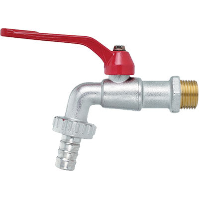 Rubinetto A Sfera + Leva Garden Export Fiv - Ottone Nichelato 1X11/4- 2 Pezzi