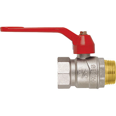 Valvola Sfera Normale Mf Leva Perfecta Fiv - Ottone Nichelato 1Mf- 3 Pezzi