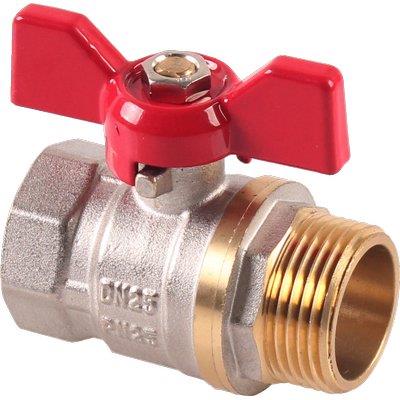 Valvola Sfera Mf Farfalla Stars - Ottone Nichelato 1/2Mf- 4 Pezzi