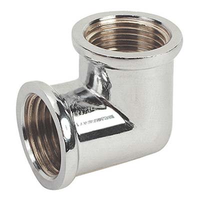 Gomito Ff Ottone Cromato 90 Gebo - 1/2F- 5 Pezzi