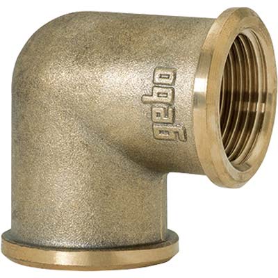 Gomito Ff Ottone 90 Gebo - 1F- 5 Pezzi