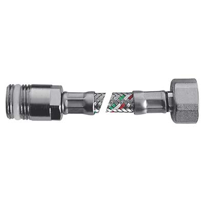 Flessibile Flexcore Mf Prolungato Ridotto Parigi - Inox 304/Pe-Rt + Guarnizione 1/2Mx3/8F Cm 30- 5 Pezzi