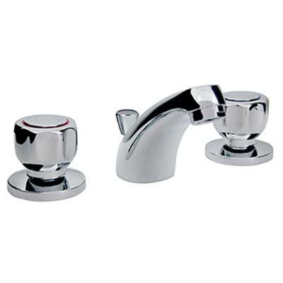 Batteria Lavabo Scudetto 28 Crolla Ottone Cromato + Piletta 11/4