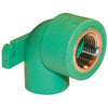 Gomito Ppr A Saldare 90 ° F.Femmina + Staffa - Verde/Ottone Mm 20X1/2F- 10 Pezzi