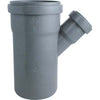 Braga Ridotta Scarico Idrico Ad Innesto - Pp Grigio Mm 90/40 45 °- 5 Pezzi