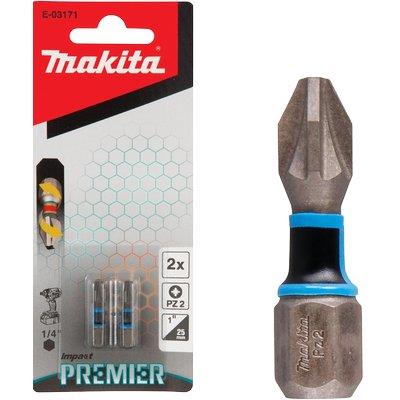 Inserto Croce Pozidriv X Avvitatore Impulsi Makita - Pzxmm 2X25 Cf=Pz 2- 3 Confezioni