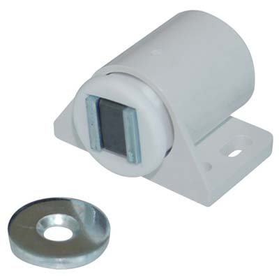 Cricchetto Magnetico Sportelli 640 - Mm 30X30 H.Mm 19 Kg 6 + Incontro Bianco- 100 Pezzi