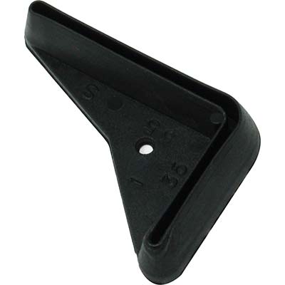 Puntale X Asta Metallica - Pe Nero Mm 35X55 Sx- 10 Pezzi