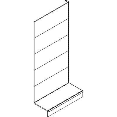 Estensione Scaffale A Parete Market - Schienale Liscio Ral 9016 Cm 100 H.Cm 215