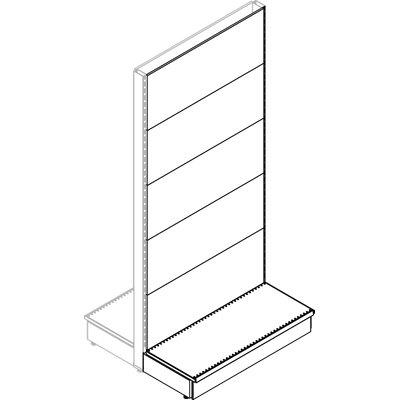 Trasformazione A Gondola Scaffale Market - Schienale Liscio Ral 9016 Cm 100 H.Cm 215- 1 Kit