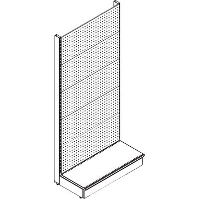 Scaffale Market A Parete - Schienale Forato Ral 9016 Cm 100 H.Cm 215