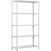 Scaffale Kit 5 Ripiani Aste Intere Prometal - Vern Grigio Cm 40X120 H.Cm 200- 1 Kit